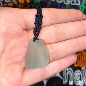 Raw Green Fluorite Necklace